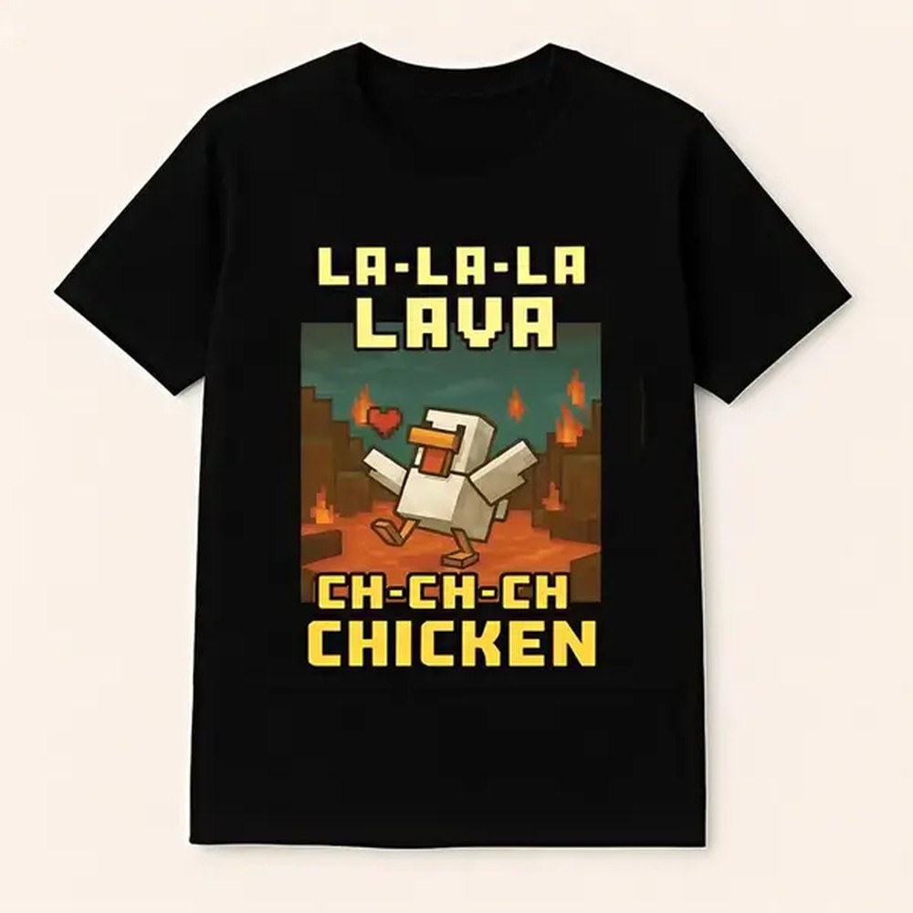 Retro Gaming Gifts For Men - [100% хлопок] Винтажная футболка Lava Chicken
