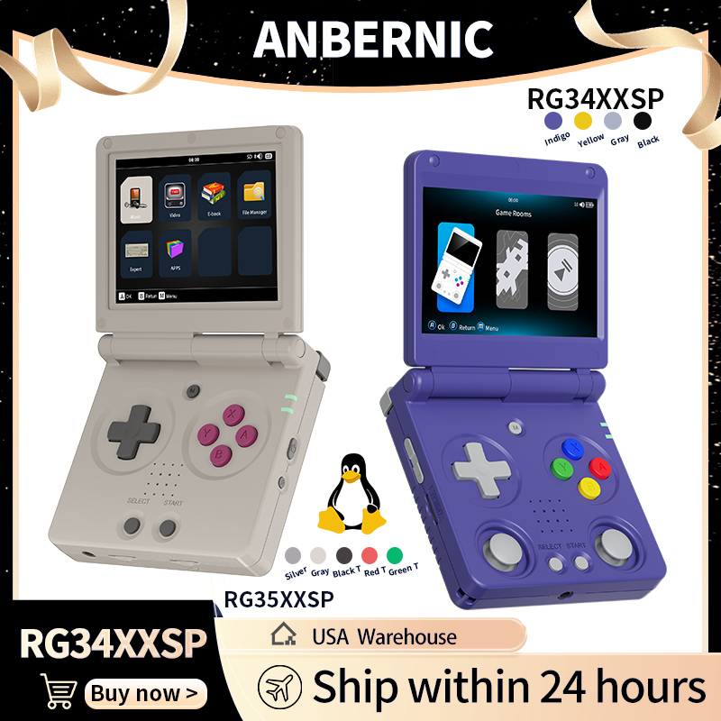 Anbernic RG34XXSP RG35XXSP Пер – обзор и цена Retro Gaming Arcade Console