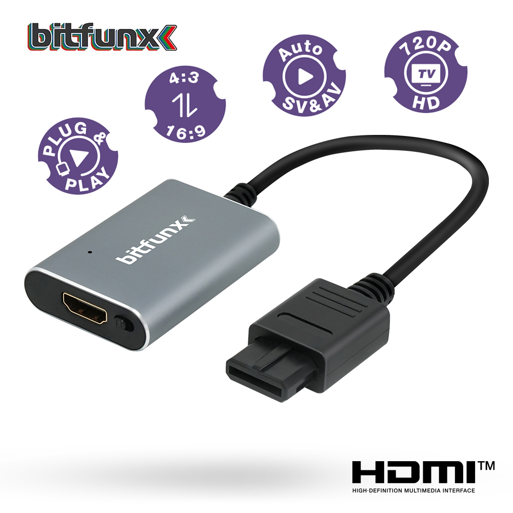 Bitfunx 720P HDMI ™   Адаптер  – обзор и цена Retro Gaming Upscaler